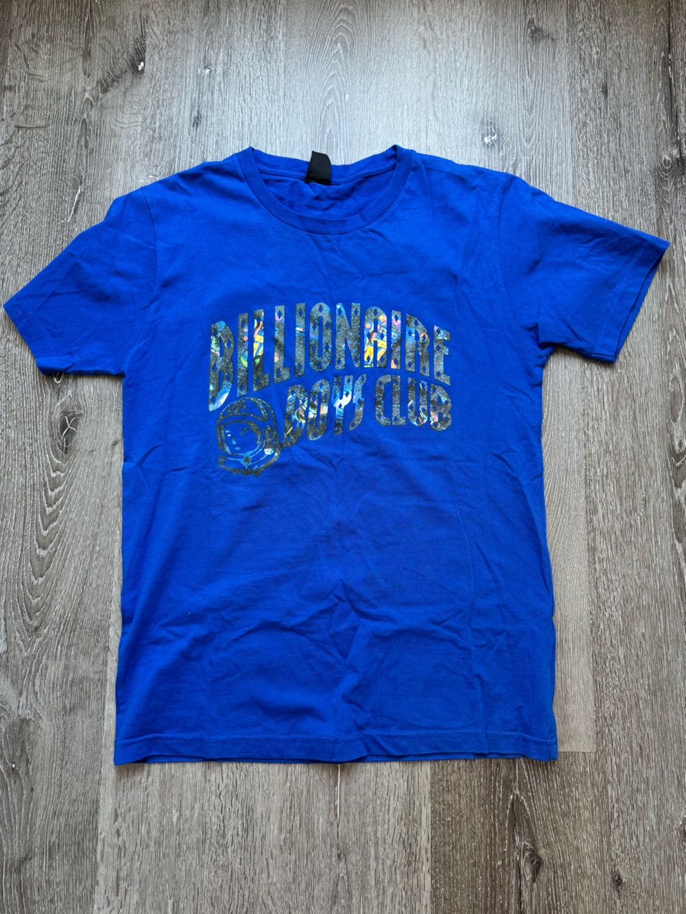 Billionaire Boys Club Blue Holographic Logo Graphic T-Shirt Men’s